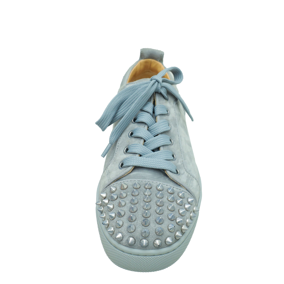Christian Louboutin Grey Louis Junior Spike Sneakers 40
