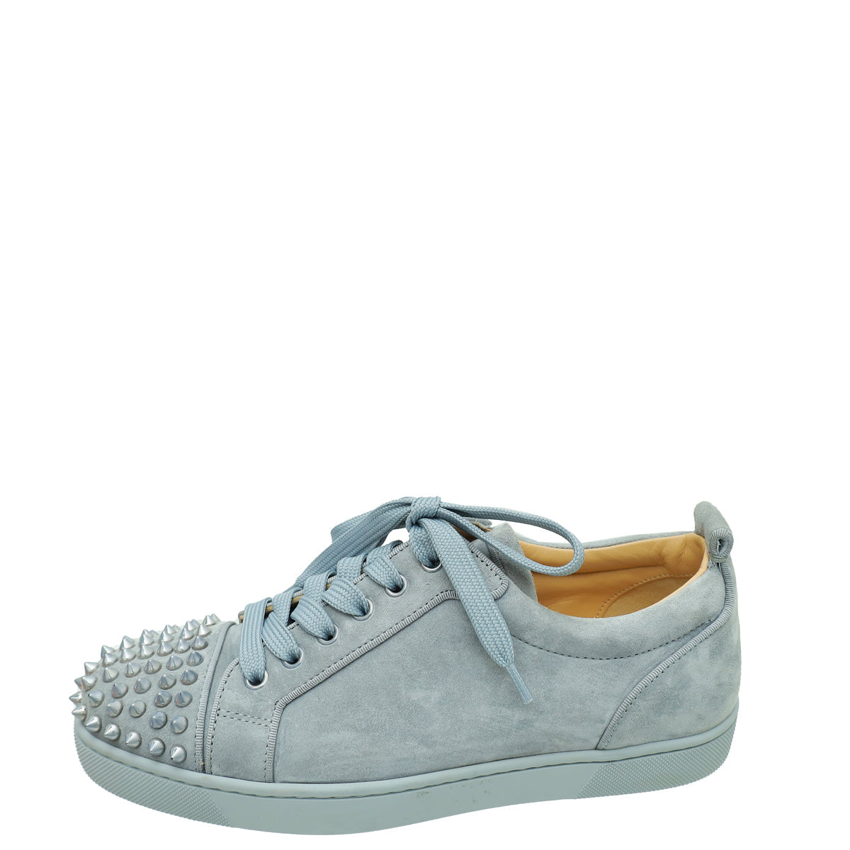 Christian Louboutin Grey Louis Junior Spike Sneakers 40