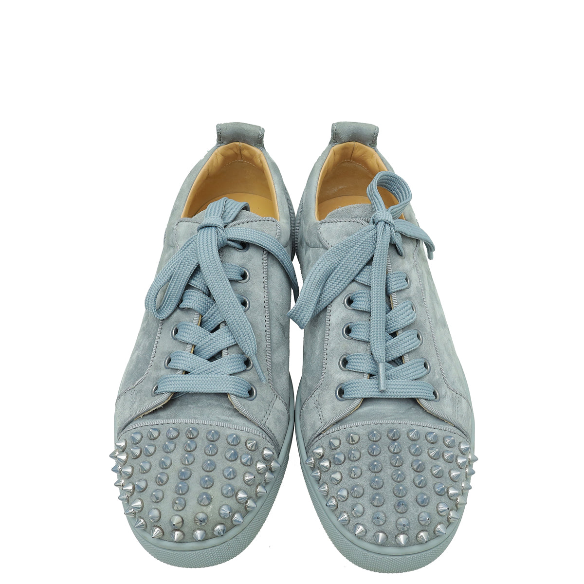 Christian Louboutin Grey Louis Junior Spike Sneakers 40