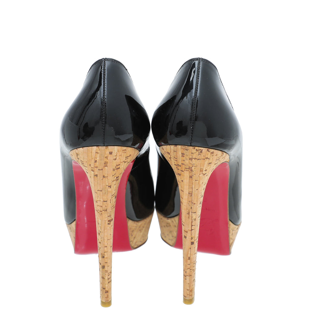 Christian Louboutin Bicolor Bianca Cork Pumps 37