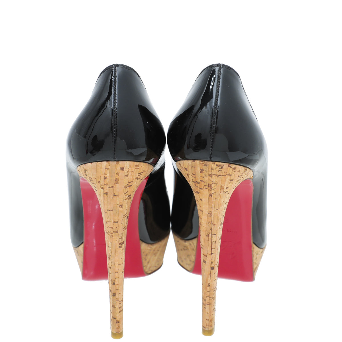 Christian Louboutin Bicolor Bianca Cork Pumps 37