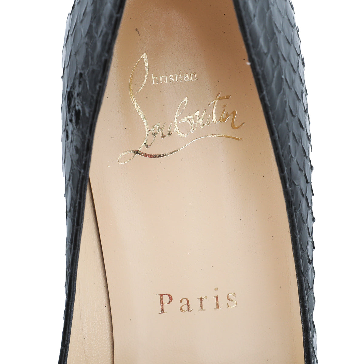 Christian Louboutin Black Python Altadama Pump 36.5
