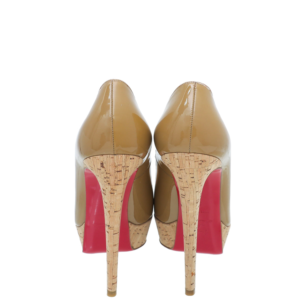 Christian Louboutin Bicolor Bianca Cork Pumps 37
