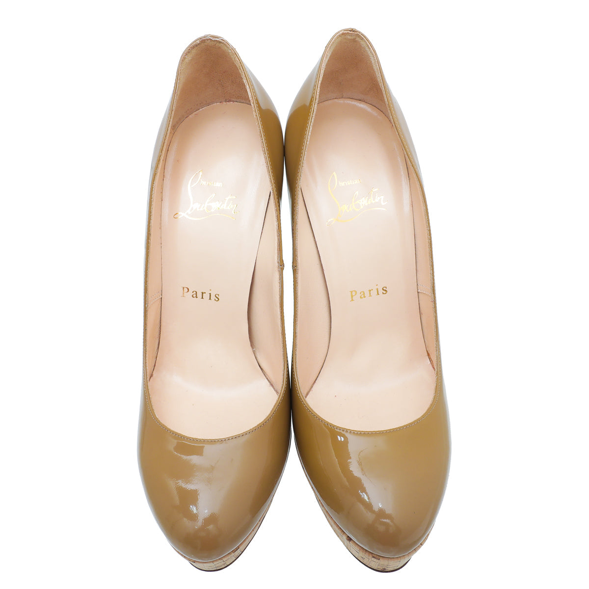 Christian Louboutin Bicolor Bianca Cork Pumps 37