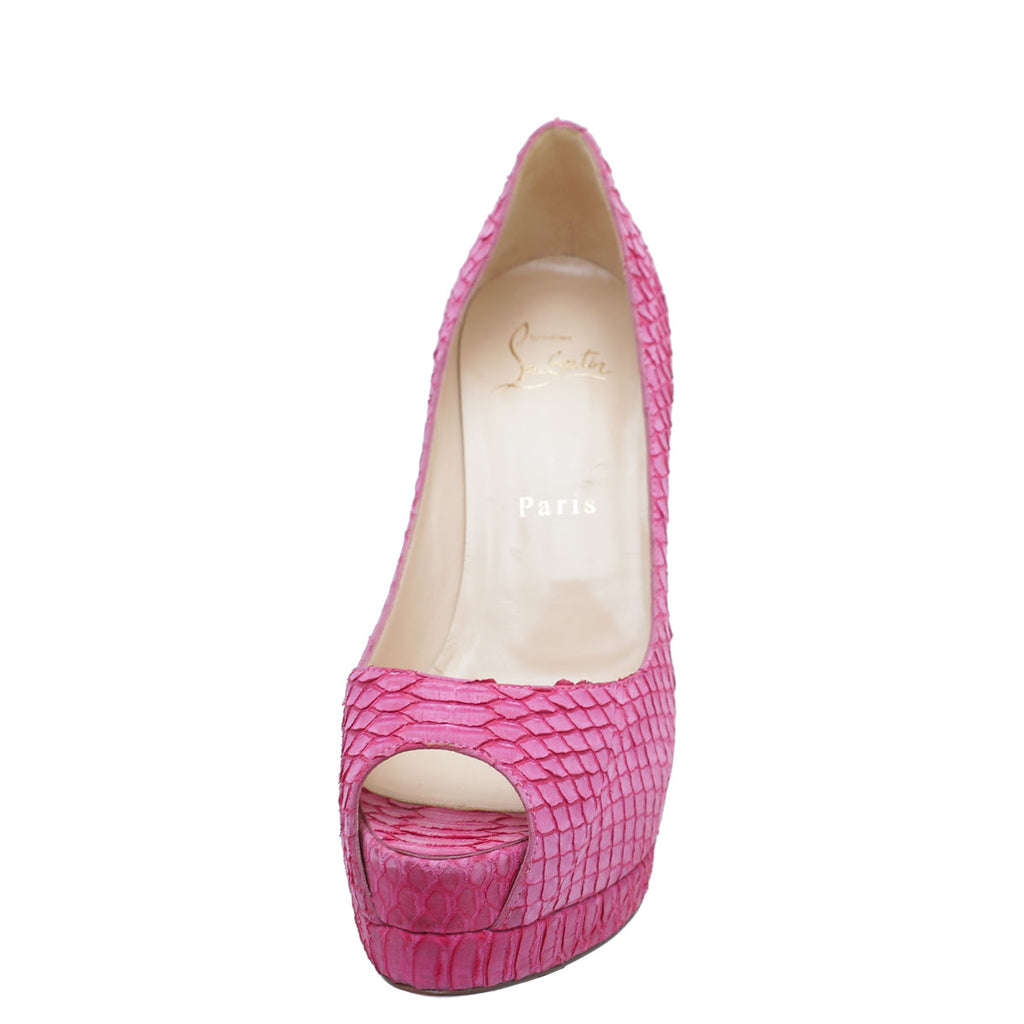 Christian Louboutin Pink Altadama Watersnake Pump 36.5
