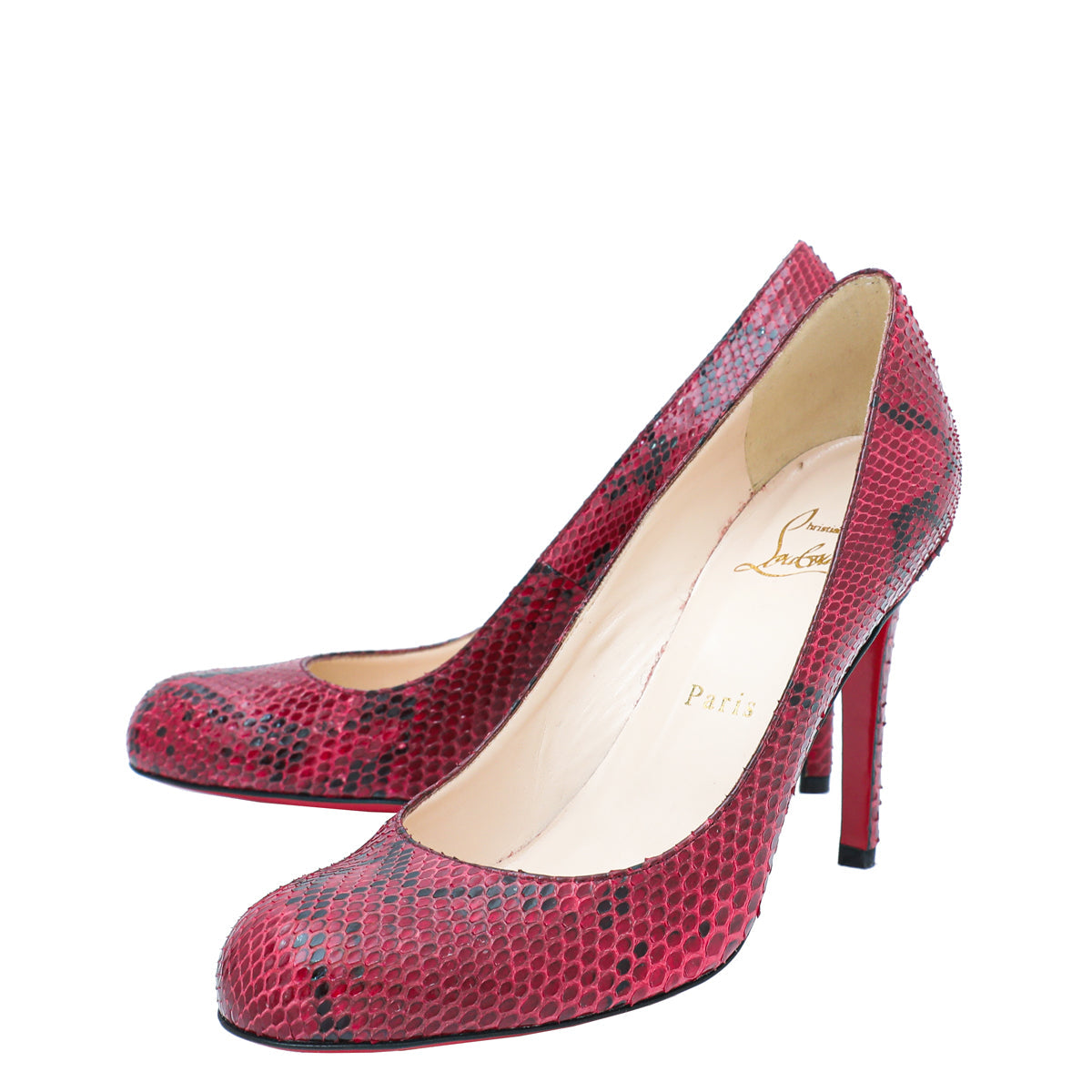 Christian Louboutin Bicolor Python Simple Pump 37