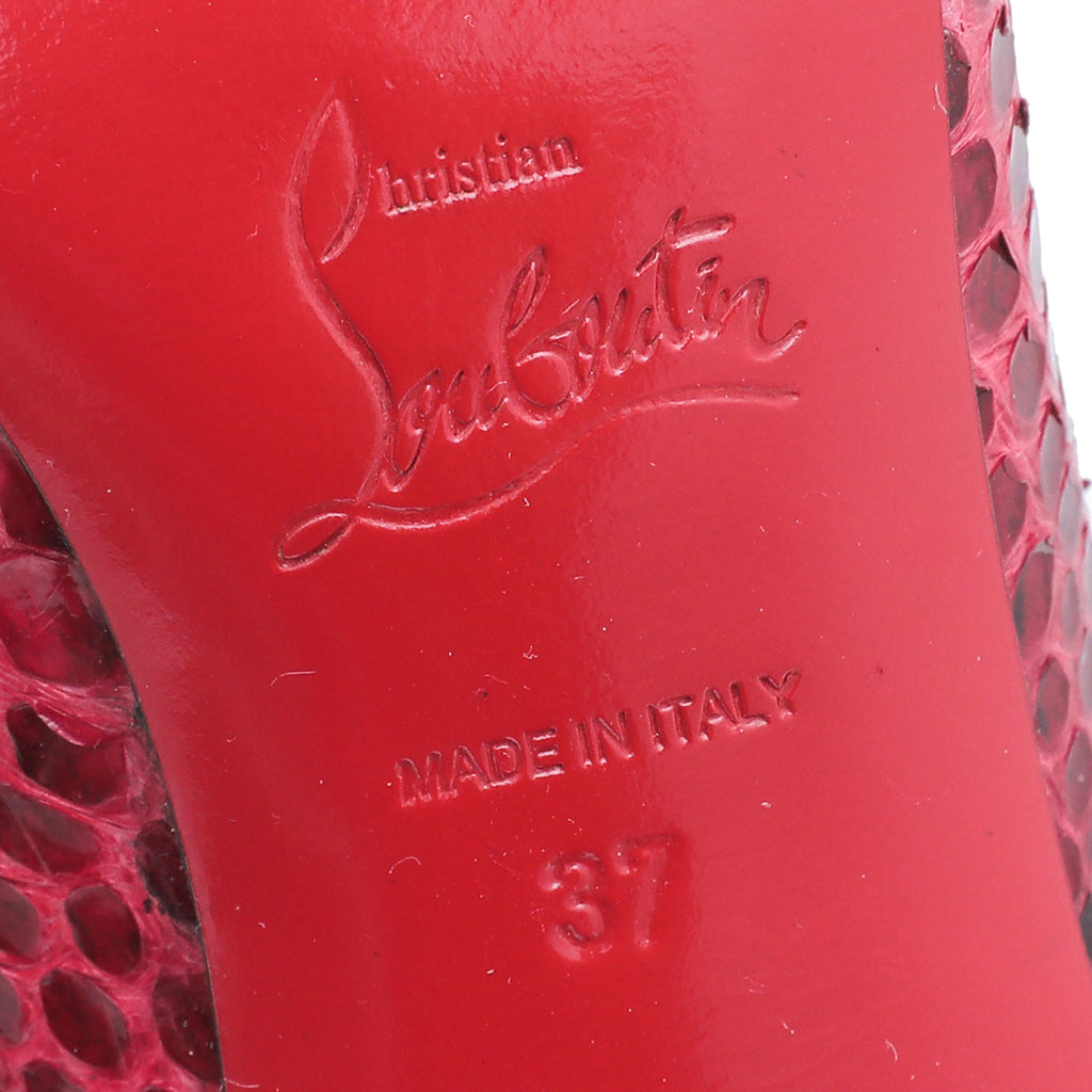 Christian Louboutin Bicolor Python Simple Pump 37