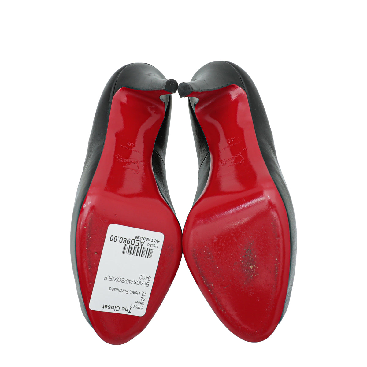 Christian Louboutin Black Very Prive Pump 40