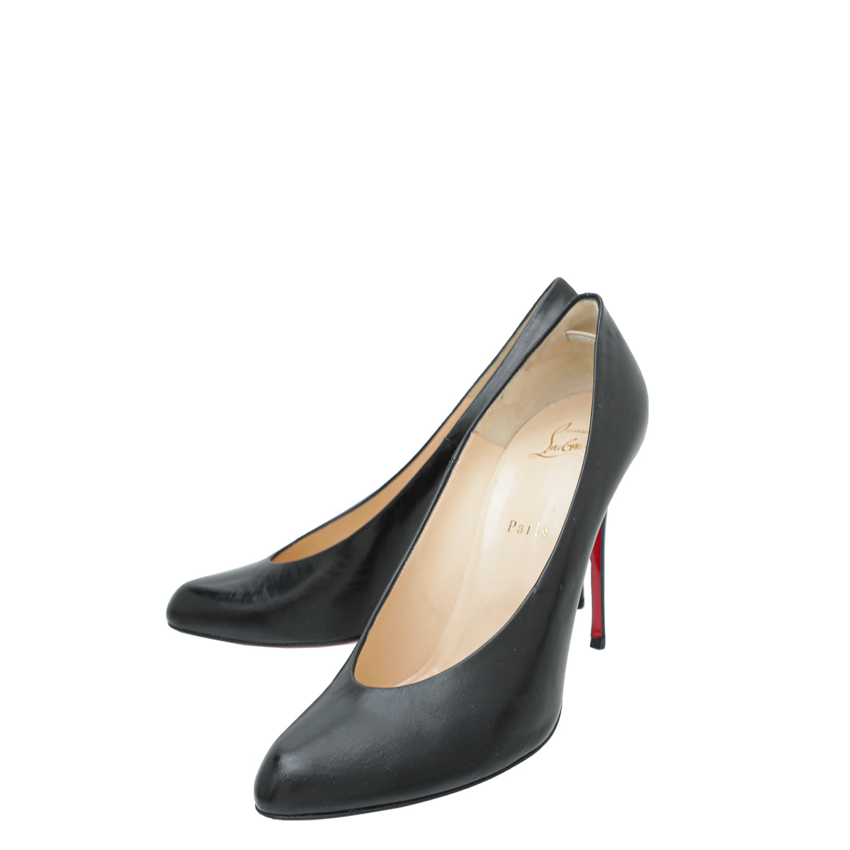 Christian Louboutin Black Round Toe Calfskin Pump 41