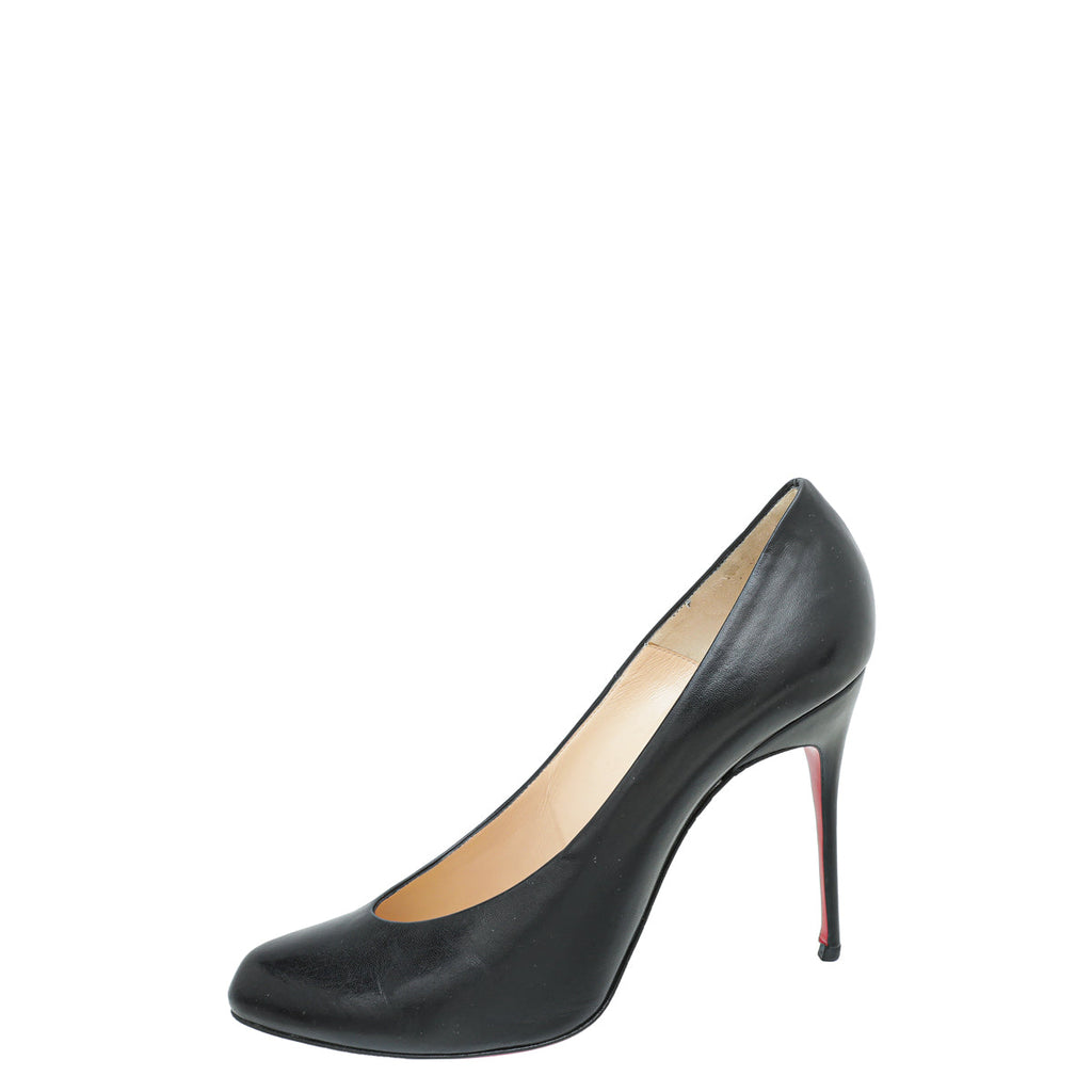 Christian Louboutin Black Round Toe Calfskin Pump 41