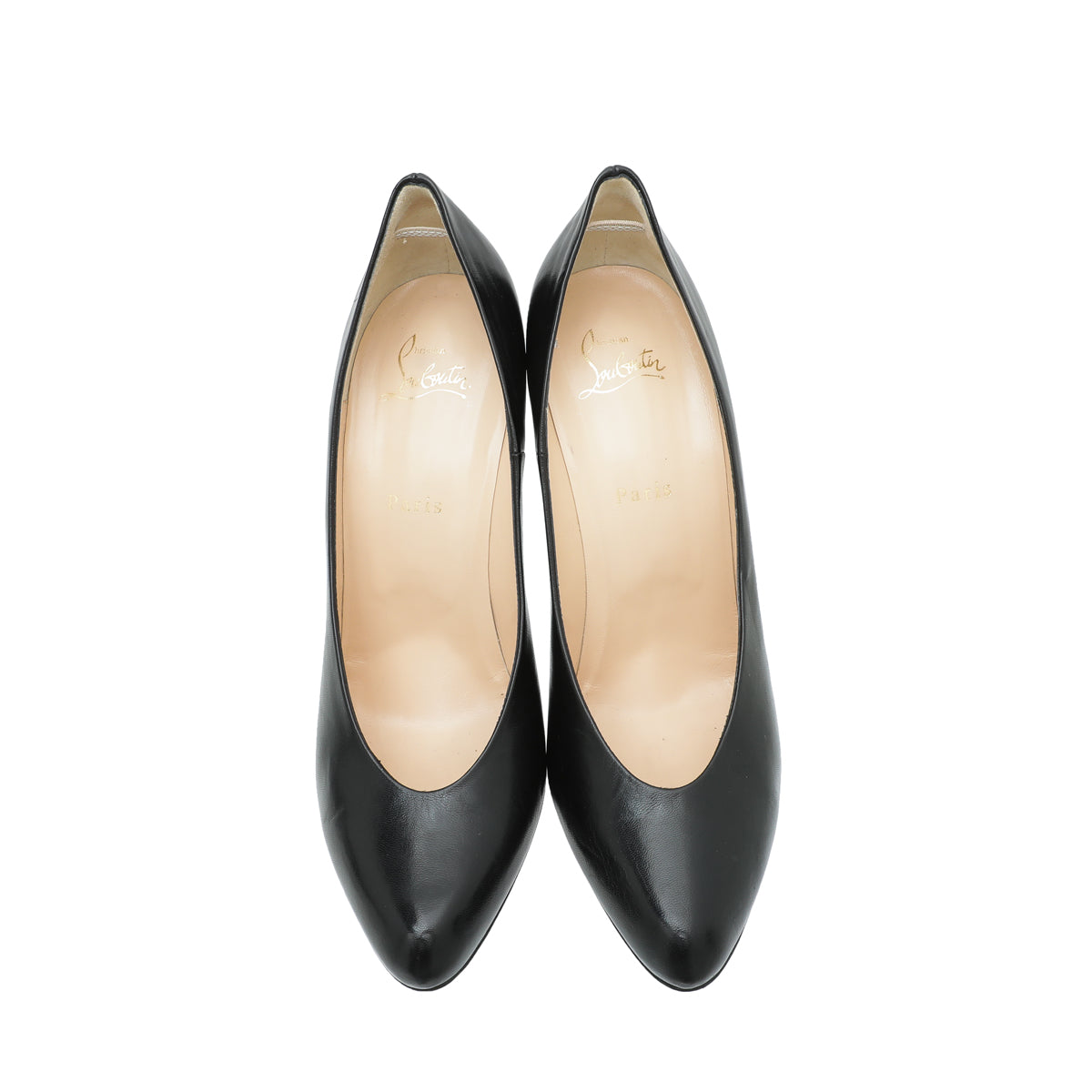 Christian Louboutin Black Round Toe Calfskin Pump 41