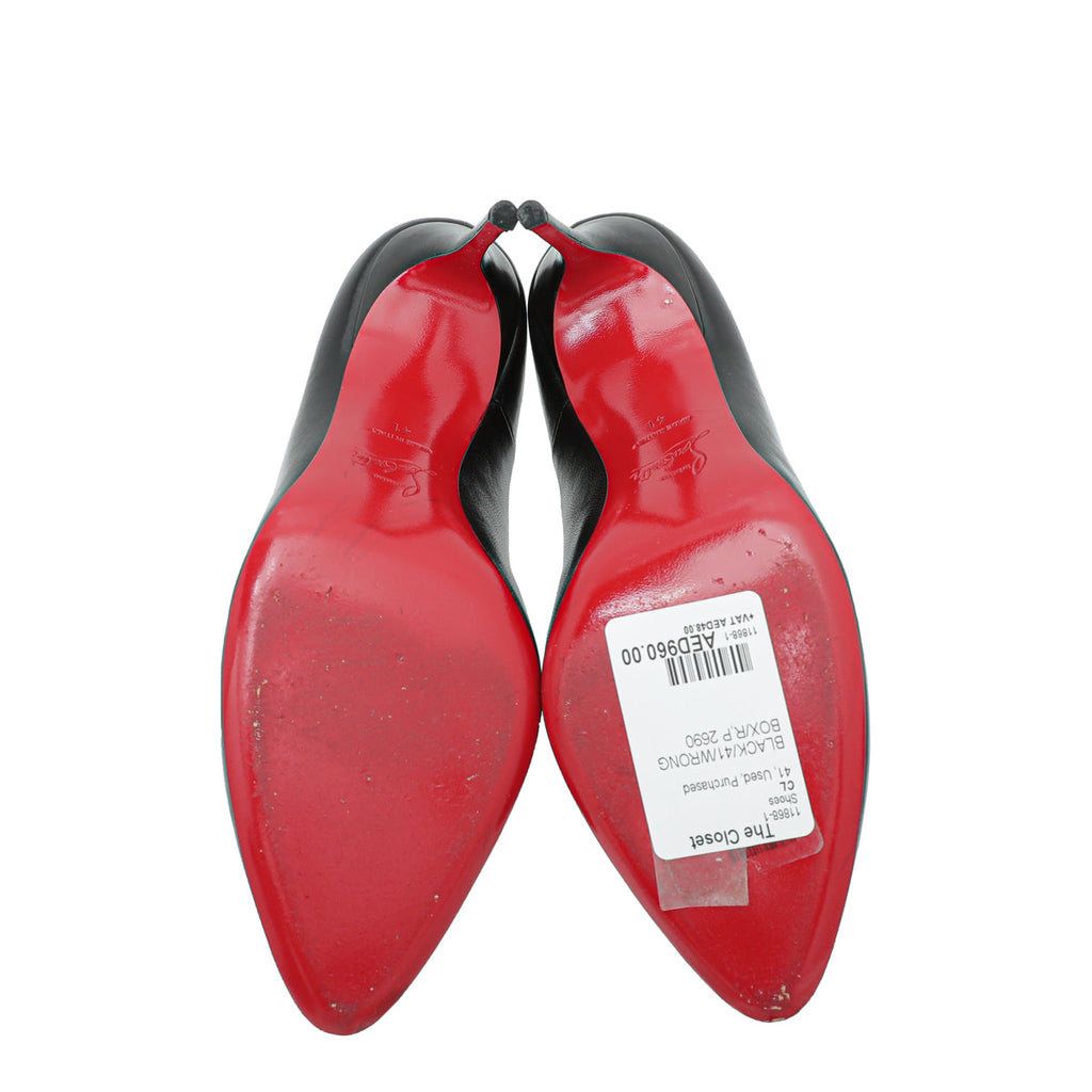 Christian Louboutin Black Round Toe Calfskin Pump 41