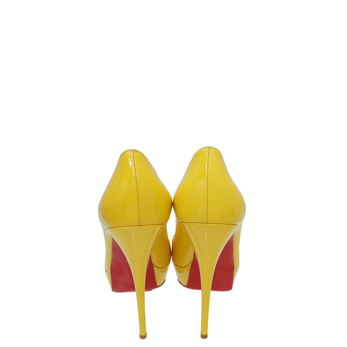 Christian Louboutin Yellow Lady Peep 150 Pump 41