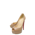 Christian Louboutin Nude Lady Peep 150 Pump 35.5