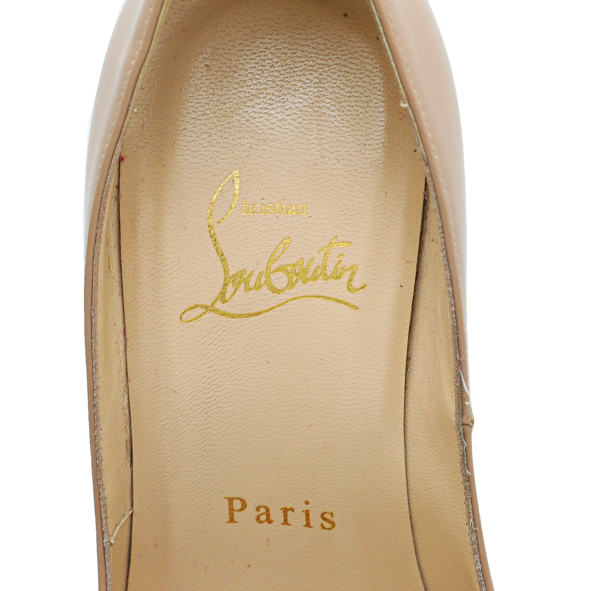 Christian Louboutin Nude Lady Peep 150 Pump 35.5