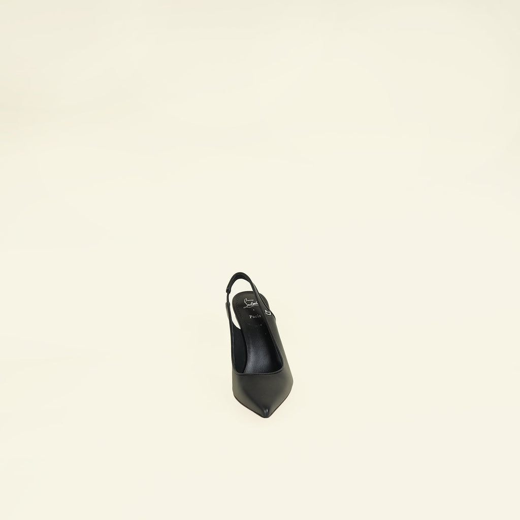 Christian Louboutin Black Lamb Sporty Kate 85 Sling 35