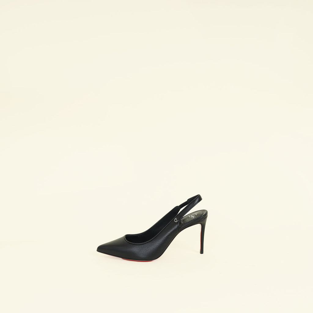 Christian Louboutin Black Lamb Sporty Kate 85 Sling 35