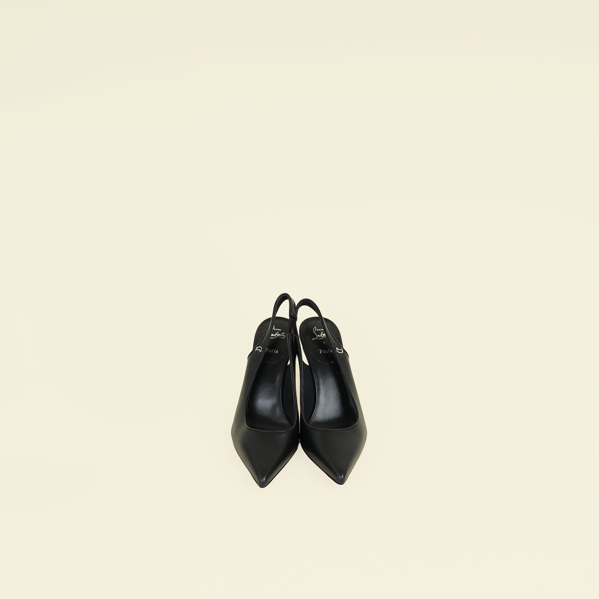 Christian Louboutin Black Lamb Sporty Kate 85 Sling 35