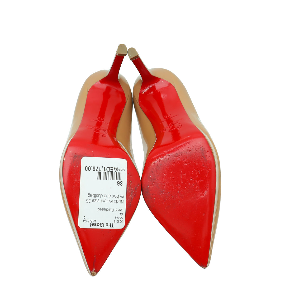 Christian Louboutin Nude Pigalle Plato 100 Pump 36