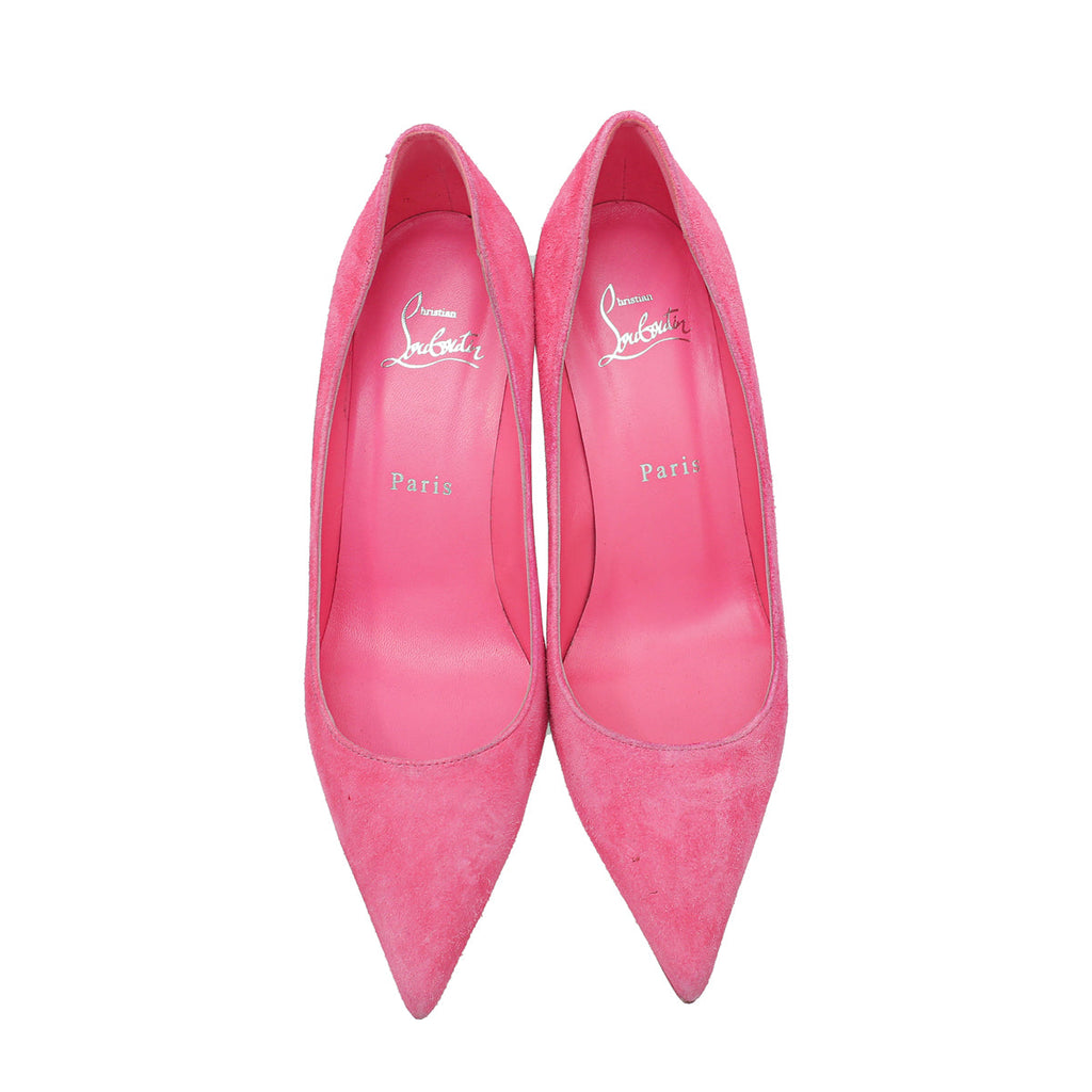 Christian Louboutin Hot Pink Veau Velours Kate 85 Pumps 36