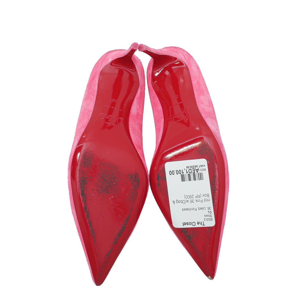 Christian Louboutin Hot Pink Veau Velours Kate 85 Pumps 36
