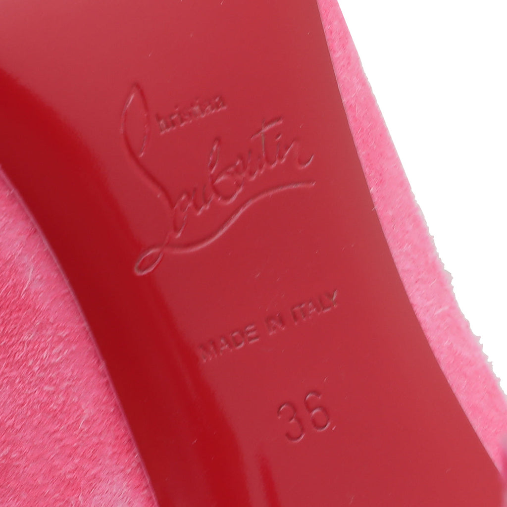 Christian Louboutin Hot Pink Veau Velours Kate 85 Pumps 36
