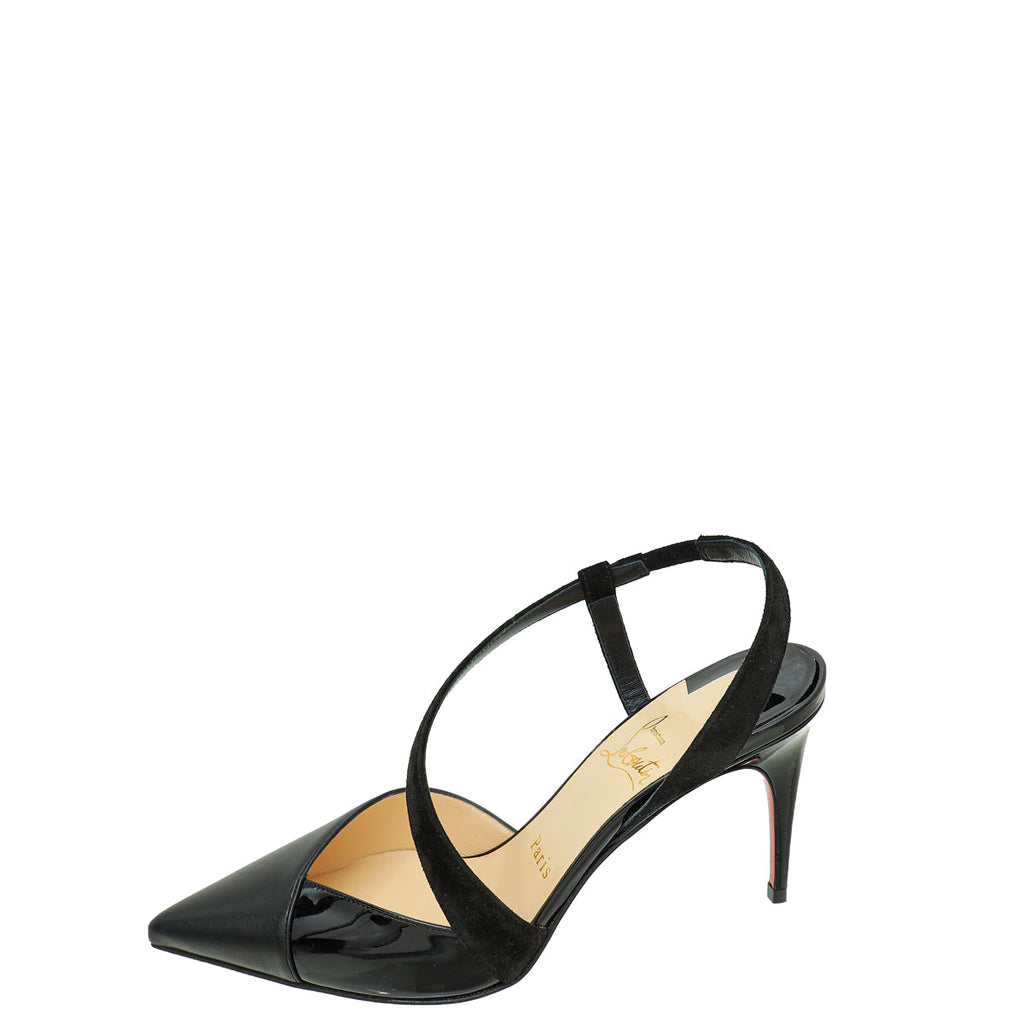 Christian Louboutin Black Platinana 85 Pump 36