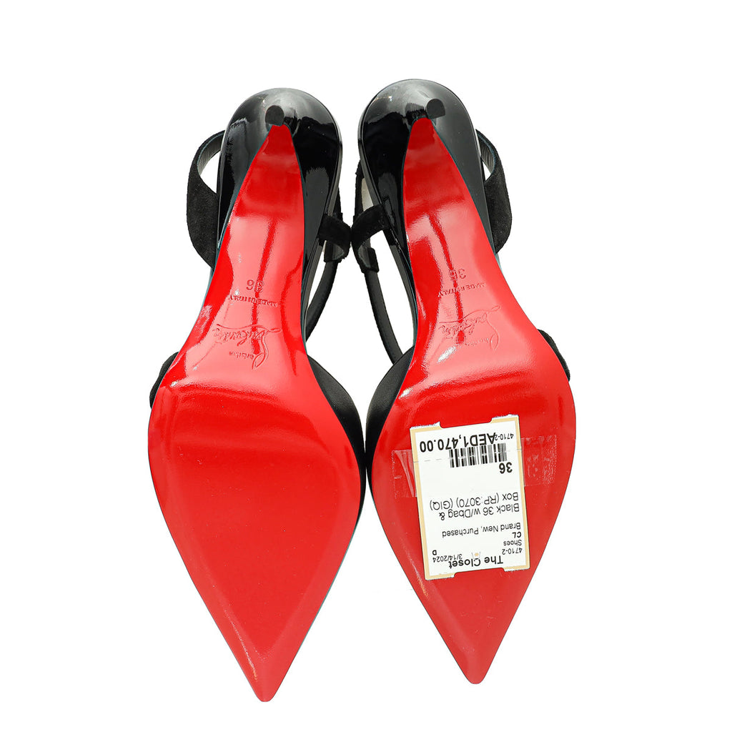 Christian Louboutin Black Platinana 85 Pump 36