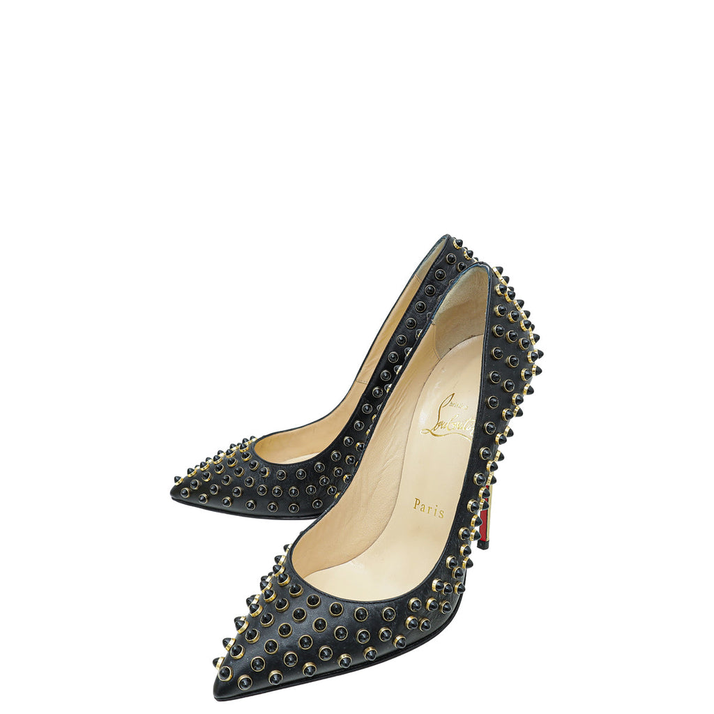 Christian Louboutin Bicolor Follies Cabo 120 Studded Pumps 37.5