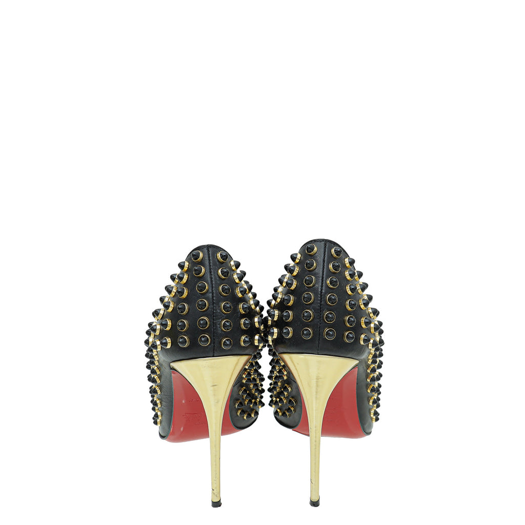 Christian Louboutin Bicolor Follies Cabo 120 Studded Pumps 37.5