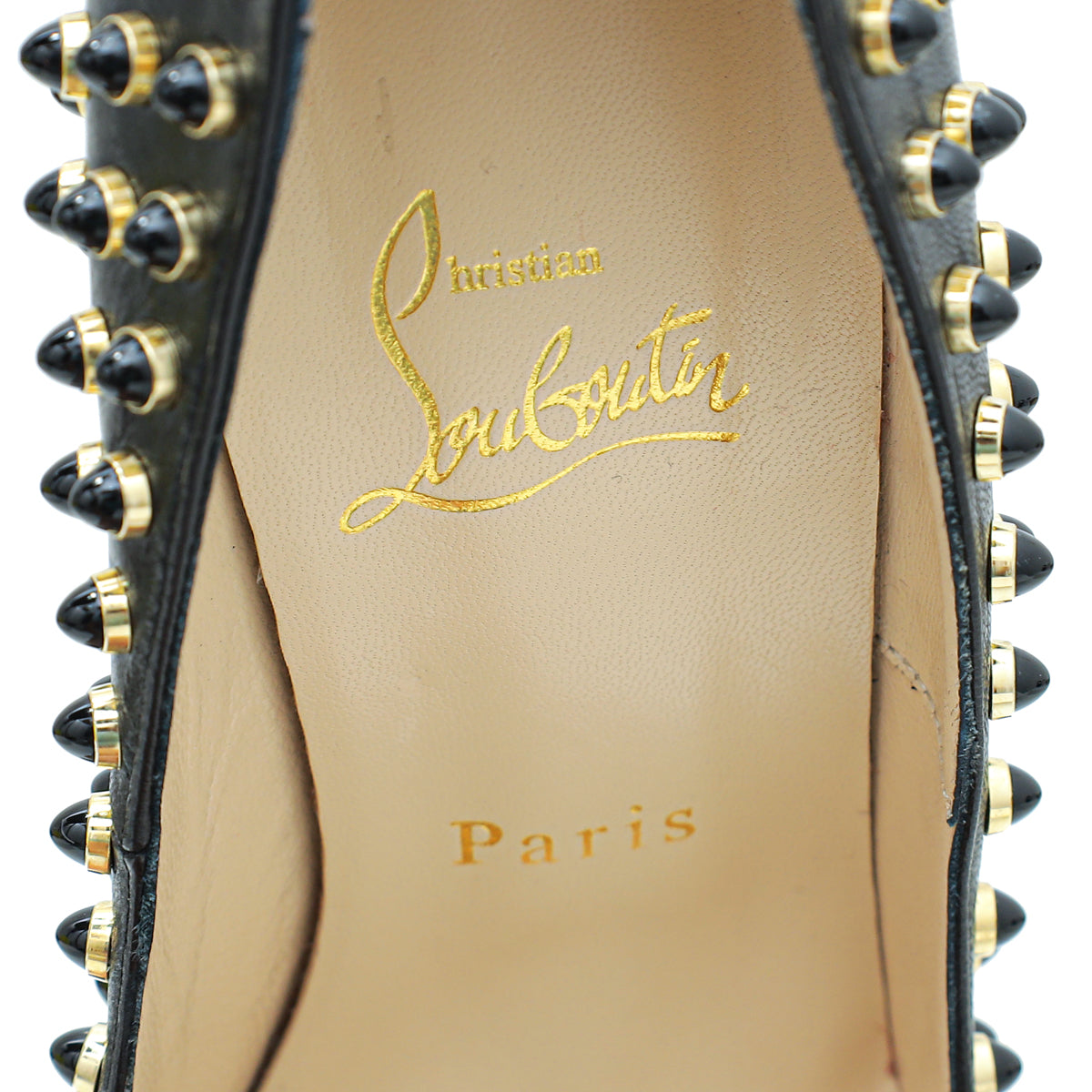 Christian Louboutin Bicolor Follies Cabo 120 Studded Pumps 37.5