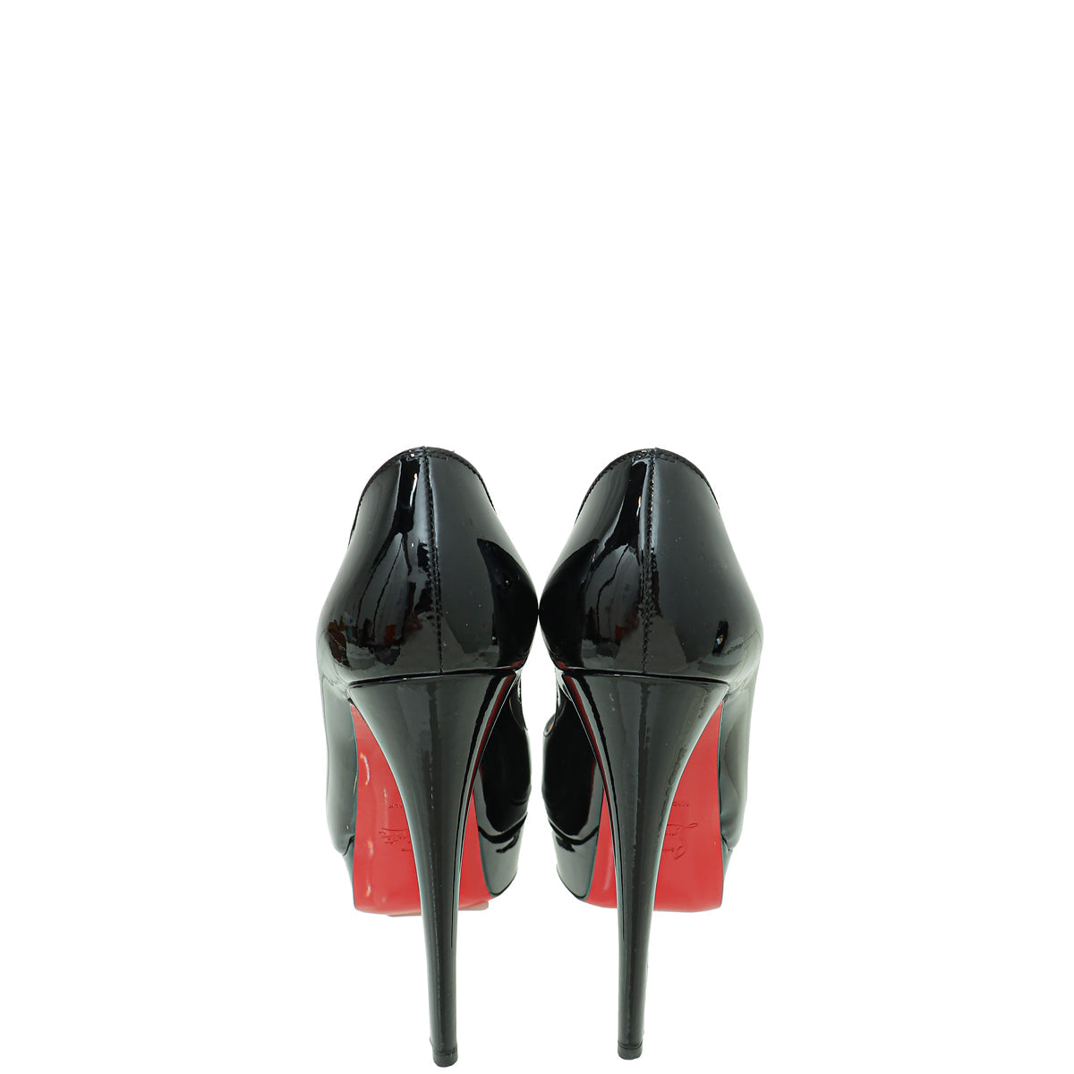 Christian Louboutin Black Lady Peep Pumps 37