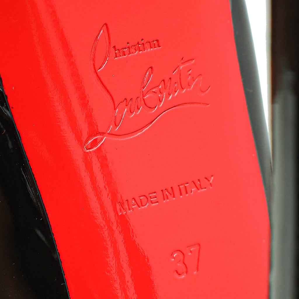 Christian Louboutin Black Lady Peep Pumps 37