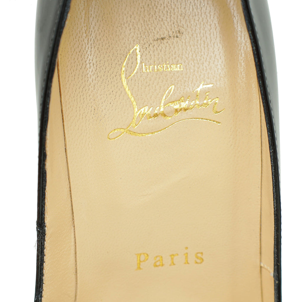 Christian Louboutin Black Lady Peep Pumps 37
