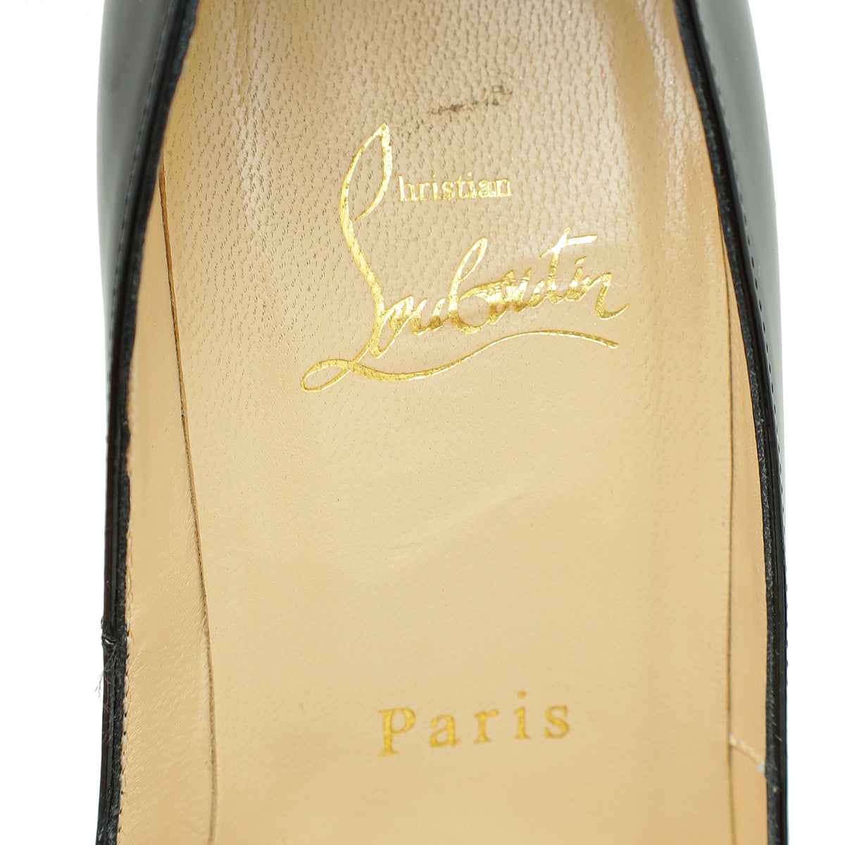 Christian Louboutin Black Lady Peep Pumps 37