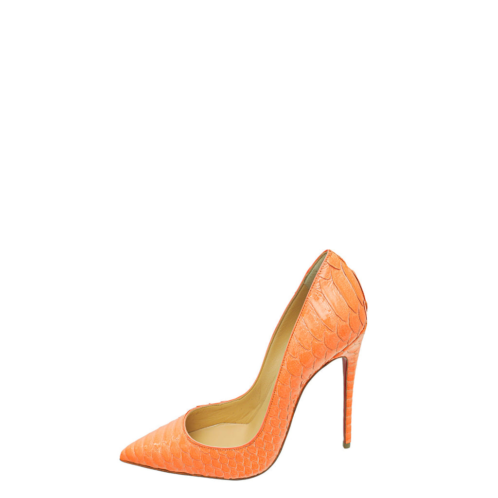 Christian Louboutin Flamingo Python So Kate 120 Pumps 37