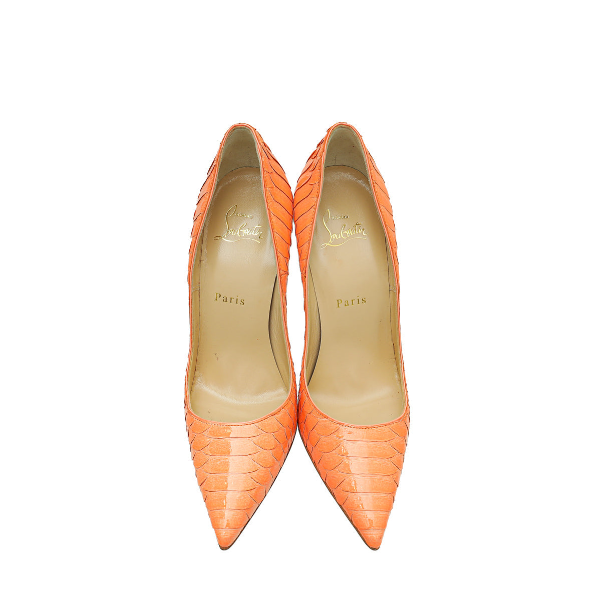 Christian Louboutin Flamingo Python So Kate 120 Pumps 37