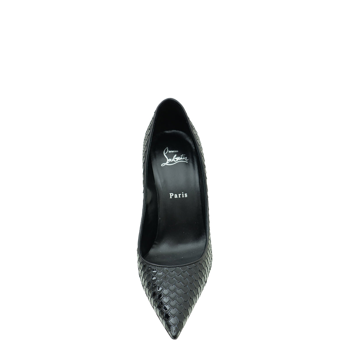 Christian Louboutin Black So Kate Embossed 100 Pump
