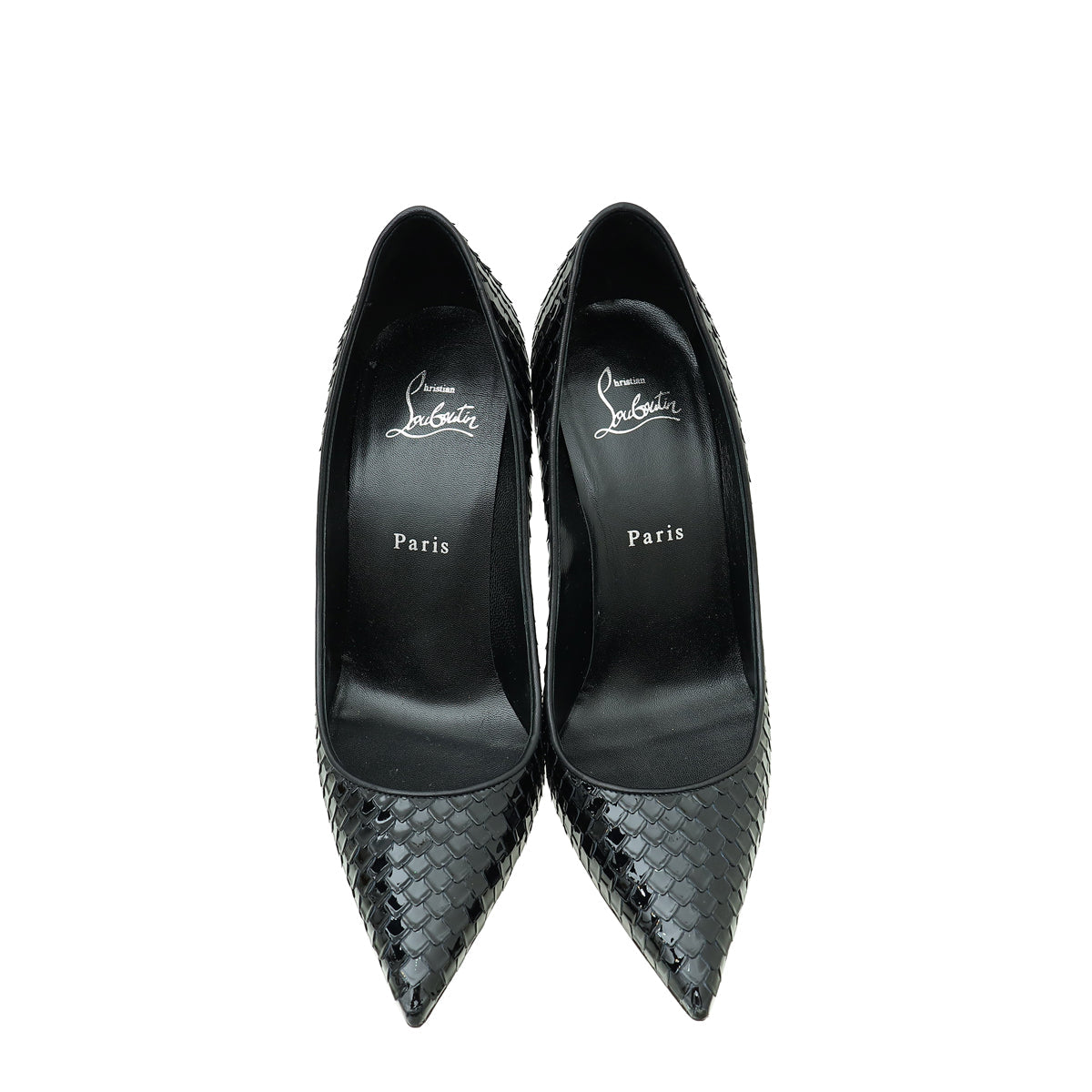 Christian Louboutin Black So Kate Embossed 100 Pump