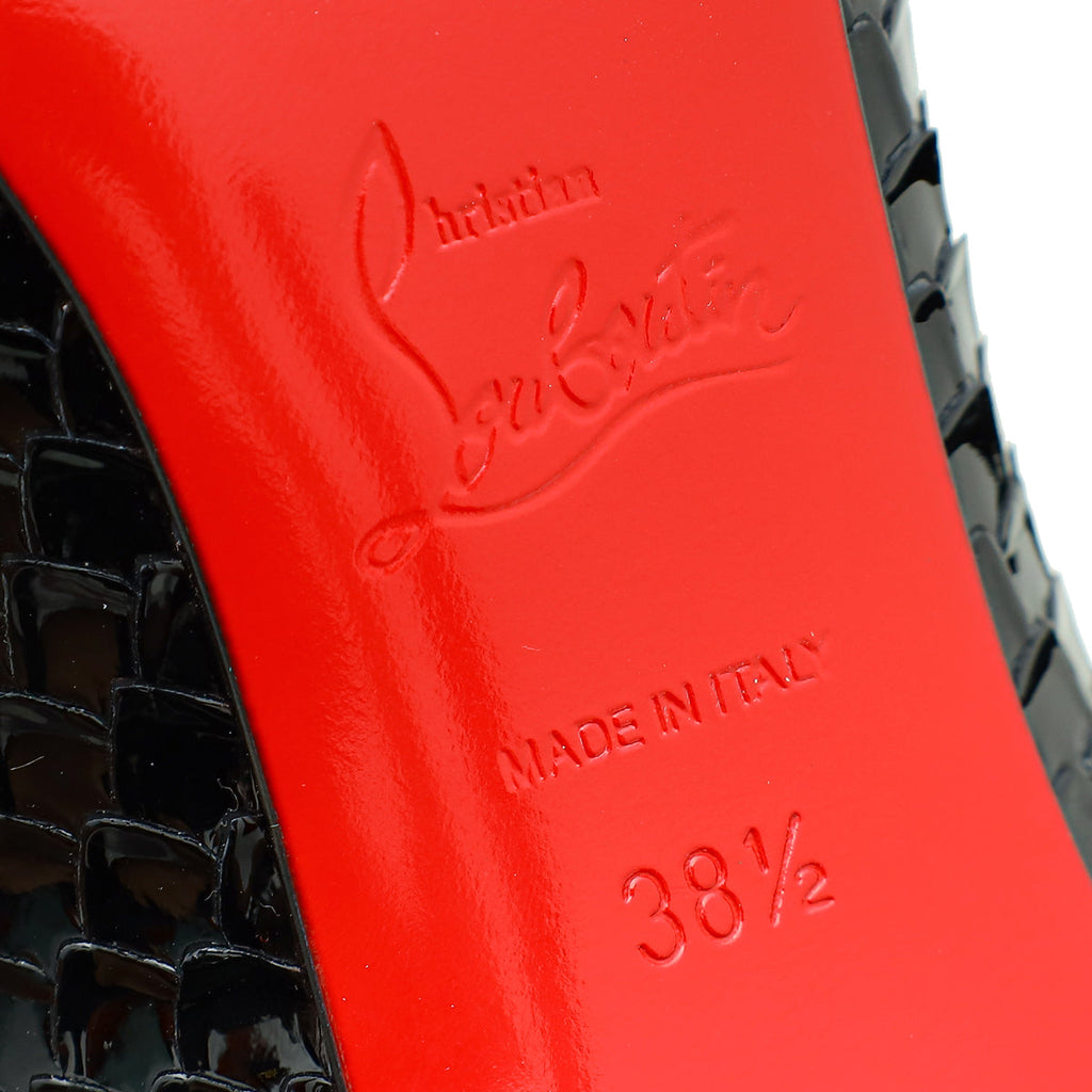 Christian Louboutin Black So Kate Embossed 100 Pump