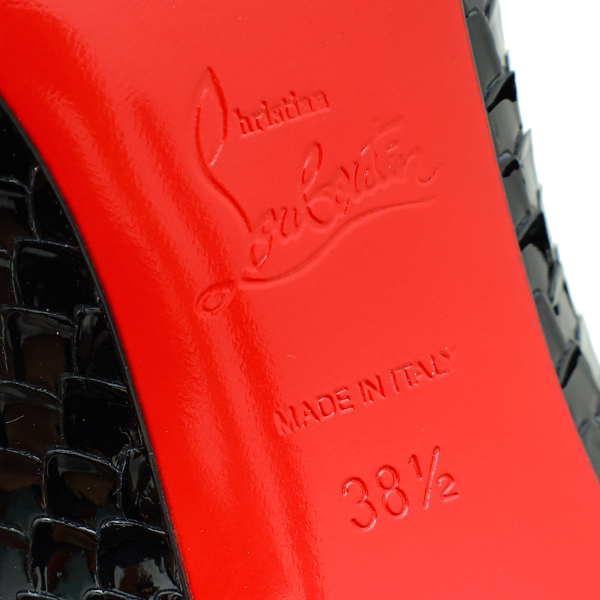 Christian Louboutin Black So Kate Embossed 100 Pump