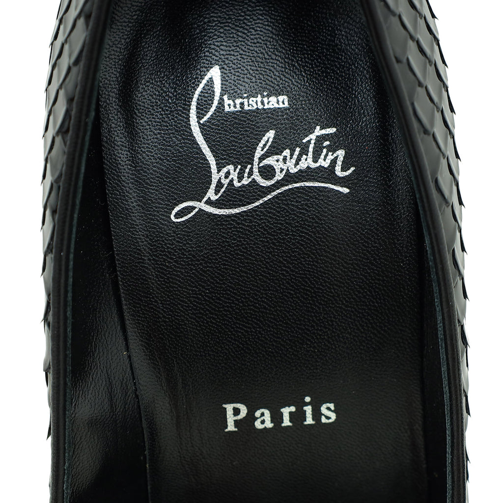 Christian Louboutin Black So Kate Embossed 100 Pump