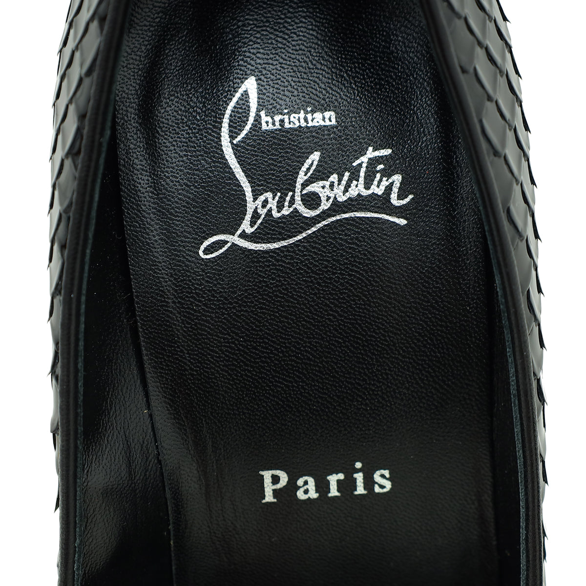 Christian Louboutin Black So Kate Embossed 100 Pump