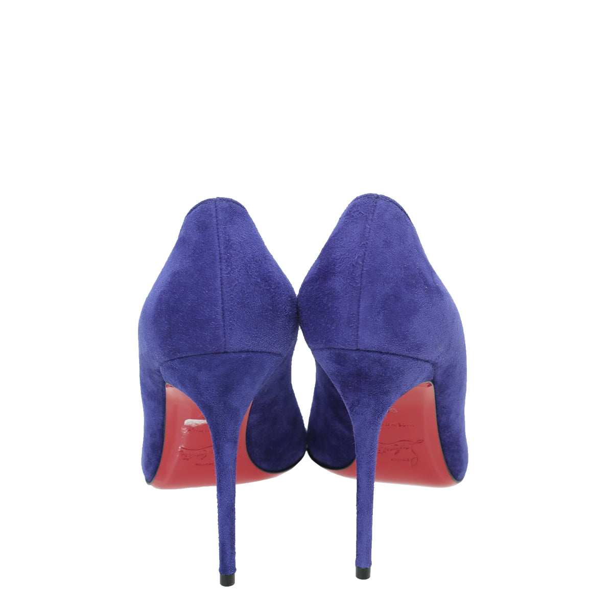 Christian Louboutin Blue Suede Simple Corneille Pumps 38
