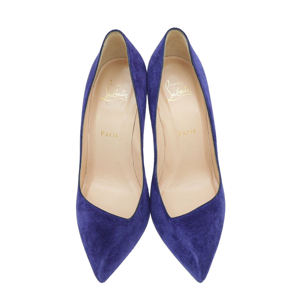 Christian Louboutin Blue Suede Simple Corneille Pumps 38