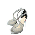 Christian Louboutin Silver Mariacar 120 Pumps 38