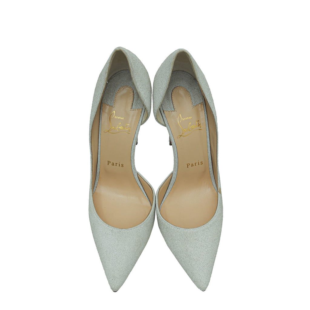 Christian Louboutin Light Lune Glitter Iriza 100 Pumps 38