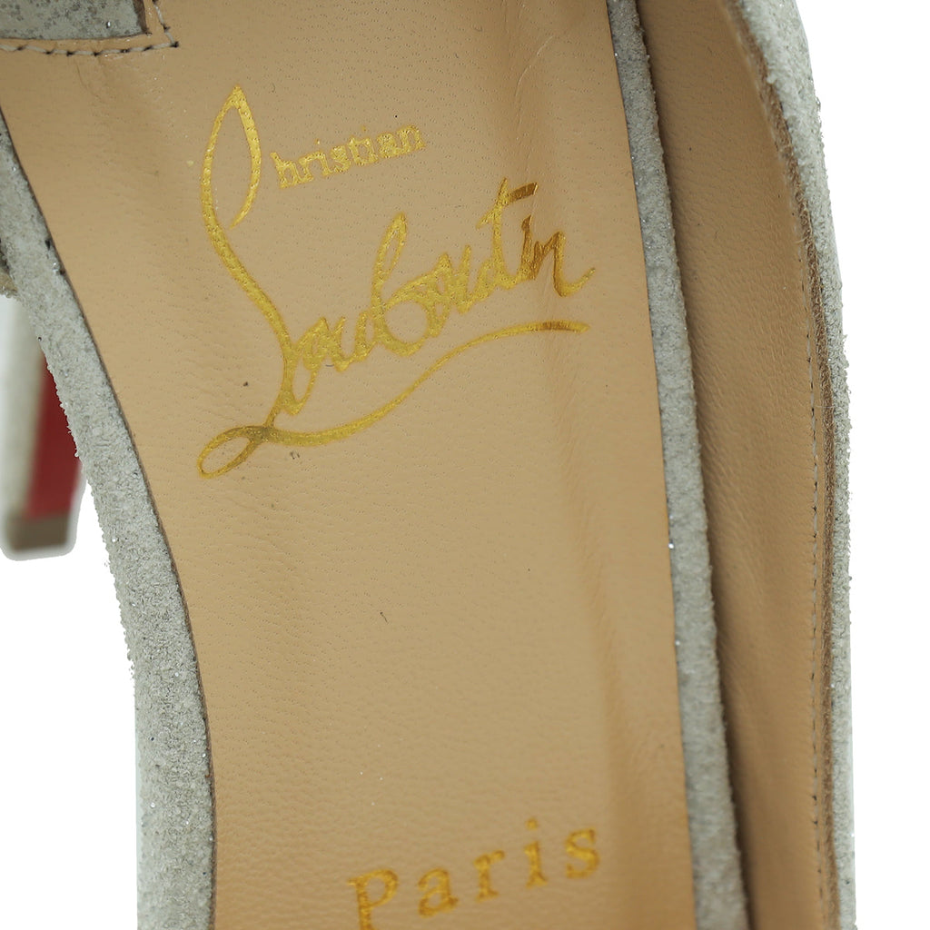 Christian Louboutin Light Lune Glitter Iriza 100 Pumps 38