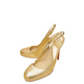 Christian Louboutin Metallic Rose Gold Platform Slingback Pump 39.5
