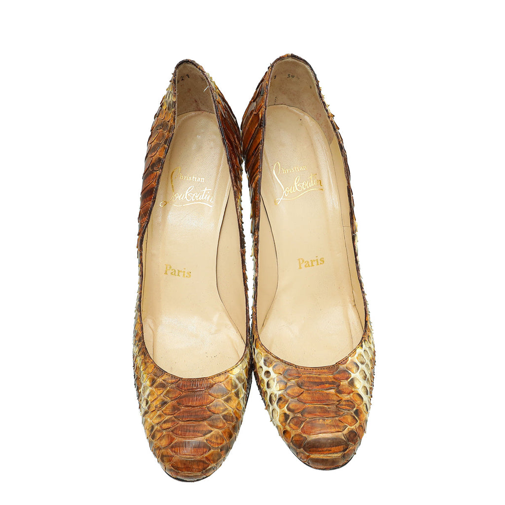 Christian Louboutin Bicolor Python Pump 39.5